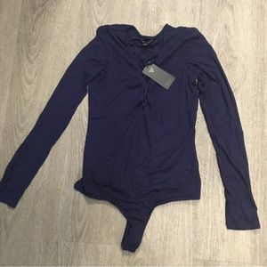 New With Tags - Guess Ribbed Long Sleeved Bodysuit 2010s